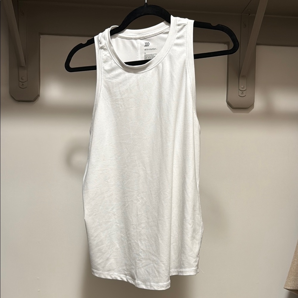 All in Motion White Tank Top